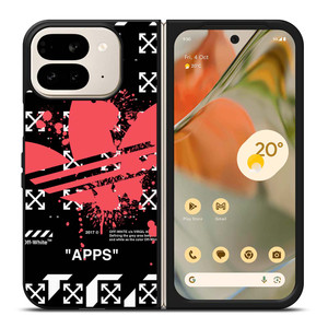 OFF WHITE X ADIDAS RED Google Pixel 9 Pro Fold Case Cover
