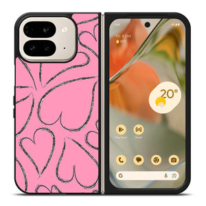 PINK LOVE BRUSHES PATTERN Google Pixel 9 Pro Fold Case Cover