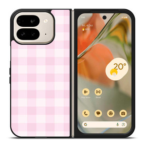 PINK PLAID PATTERN Google Pixel 9 Pro Fold Case Cover PINK PLAID PATTERN Google Pixel 9 Pro Fold Case Cover