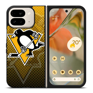 PITTSBURGH PENGUINS NHL HALFTONE Google Pixel 9 Pro Fold Case Cover PITTSBURGH PENGUINS NHL HALFTONE Google Pixel 9 Pro Fold Case Cover