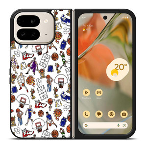 PLAYFUL BASKETBALL DOODLE ART Google Pixel 9 Pro Fold Case Cover