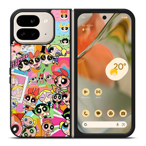 POWERPUFF GIRLS CARTOON NETWORK COLLAGE Google Pixel 9 Pro Fold Case Cover