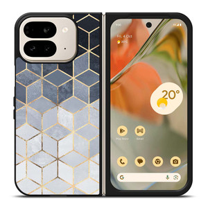 SOFT BLUE GRADIENT CUBES Google Pixel 9 Pro Fold Case Cover
