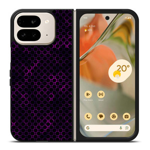 STYLISH HEXAGONAL VIOLET PATTERN Google Pixel 9 Pro Fold Case Cover