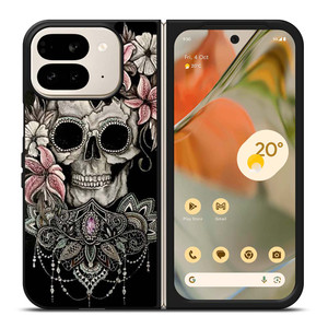 SUGAR SKULL FLOWER Google Pixel 9 Pro Fold Case Cover SUGAR SKULL FLOWER Google Pixel 9 Pro Fold Case Cover