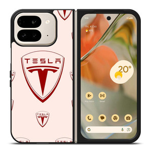 TESLA CAR LOGO COLLAGE Google Pixel 9 Pro Fold Case Cover TESLA CAR LOGO COLLAGE Google Pixel 9 Pro Fold Case Cover