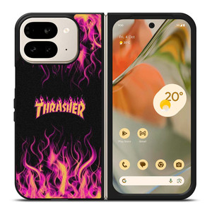 THRASHER FLAME SKATEBOARD MAGAZINE Google Pixel 9 Pro Fold Case Cover THRASHER FLAME SKATEBOARD MAGAZINE Google Pixel 9 Pro Fold Case Cover