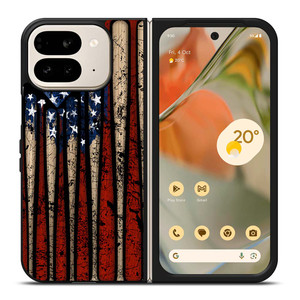 USA FLAG AMERICAN BASEBALL Google Pixel 9 Pro Fold Case Cover USA FLAG AMERICAN BASEBALL Google Pixel 9 Pro Fold Case Cover