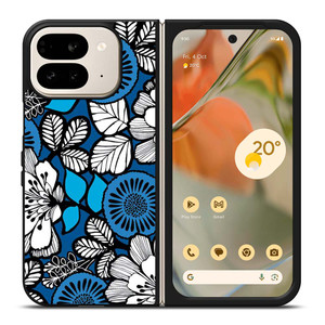 VERA BRADLEY BLUE BAYAU Samsung Galaxy S9 Google Pixel 9 Pro Fold Case Cover
