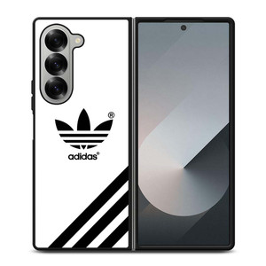 ADIDAS LOGO WHITE CLASSIC STRIPES Samsung Galaxy Z Fold 6 Case Cover