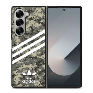 ADIDAS ORIGINALS STRIPES GREY CAMO Samsung Galaxy Z Fold 6 Case Cover
