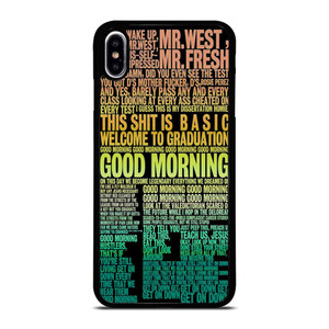 KANYE WEST RAPPER LYRICS iPhone XS Max case iPhone XS Max Case Cover