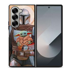 BABY YODA AND THE MANDALORIAN STAR WARS Samsung Galaxy Z Fold 6 Case Cover