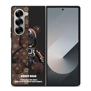 BEAR BRICK KAWS ROBOT BROWN Samsung Galaxy Z Fold 6 Case Cover BEAR BRICK KAWS ROBOT BROWN Samsung Galaxy Z Fold 6 Case Cover