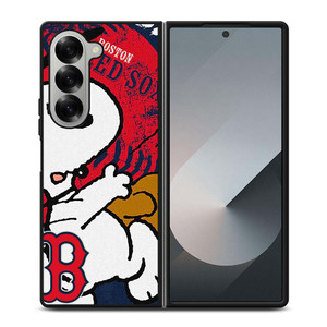 BOSTON RED SOX BASEBALL SNOOPY Samsung Galaxy Z Fold 6 Case Cover