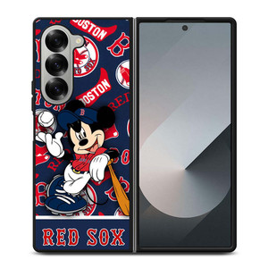 BOSTON RED SOX MICKEY MOUSE Samsung Galaxy Z Fold 6 Case Cover