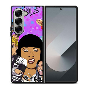CARDI B CARTOON Samsung Galaxy Z Fold 6 Case Cover CARDI B CARTOON Samsung Galaxy Z Fold 6 Case Cover