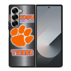 CLEMSON TIGERS METAL LOGO Samsung Galaxy Z Fold 6 Case Cover