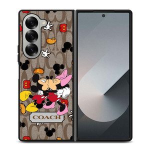 COACH MICKEY MINNIE MOUSE KISS Samsung Galaxy Z Fold 6 Case Cover COACH MICKEY MINNIE MOUSE KISS Samsung Galaxy Z Fold 6 Case Cover