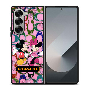 COACH MICKEY MINNIE MOUSE Samsung Galaxy Z Fold 6 Case Cover COACH MICKEY MINNIE MOUSE Samsung Galaxy Z Fold 6 Case Cover