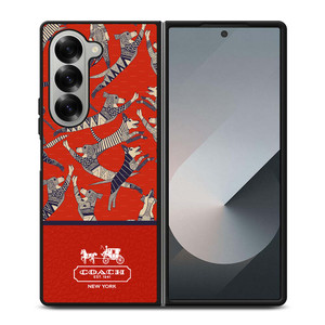 COACH NEW YORK DOG PARTY Samsung Galaxy Z Fold 6 Case Cover COACH NEW YORK DOG PARTY Samsung Galaxy Z Fold 6 Case Cover