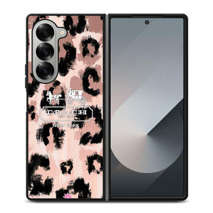 COACH NEW YORK LEOPARD SKIN Samsung Galaxy Z Fold 6 Case Cover