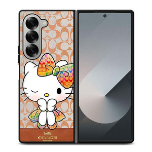 COACH NEW YORK LOGO HELLO KITTY Samsung Galaxy Z Fold 6 Case Cover COACH NEW YORK LOGO HELLO KITTY Samsung Galaxy Z Fold 6 Case Cover