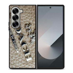 COACH NEW YORK LOGO ON LEATHER Samsung Galaxy Z Fold 6 Case Cover