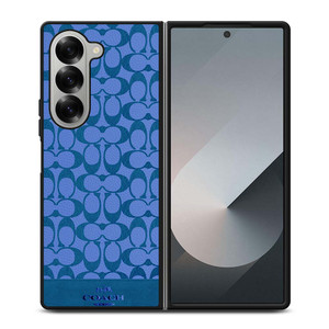 COACH NEW YORK LOGO PATTERN BLUE EMBLEM Samsung Galaxy Z Fold 6 Case Cover COACH NEW YORK LOGO PATTERN BLUE EMBLEM Samsung Galaxy Z Fold 6 Case Cover