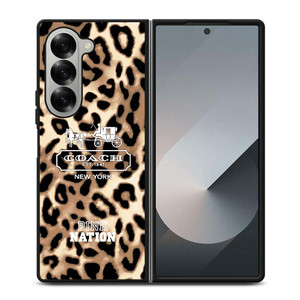 COACH NEW YORK PINK NATION LEPOARD Samsung Galaxy Z Fold 6 Case Cover