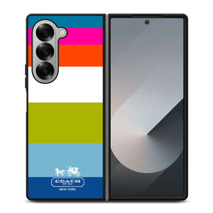 COACH NEW YORK STRIPE Samsung Galaxy Z Fold 6 Case Cover COACH NEW YORK STRIPE Samsung Galaxy Z Fold 6 Case Cover