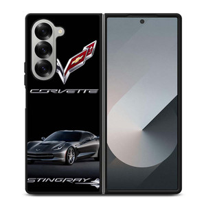 CORVETTE STINGRAY C7 BLACK CAR Samsung Galaxy Z Fold 6 Case Cover CORVETTE STINGRAY C7 BLACK CAR Samsung Galaxy Z Fold 6 Case Cover
