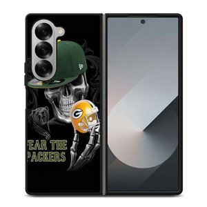 GREEN BAY PACKERS SKULL Samsung Galaxy Z Fold 6 Case Cover GREEN BAY PACKERS SKULL Samsung Galaxy Z Fold 6 Case Cover