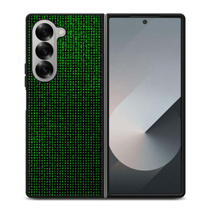 GREEN BINARY CODE PATTERN Samsung Galaxy Z Fold 6 Case Cover