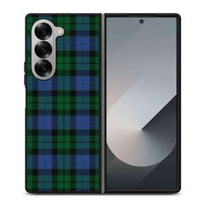 GREEN BLUE TARTAN PLAID PATTERN Samsung Galaxy Z Fold 6 Case Cover