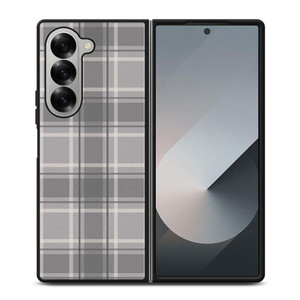 GREY TARTAN PLAID PATTERN Samsung Galaxy Z Fold 6 Case Cover GREY TARTAN PLAID PATTERN Samsung Galaxy Z Fold 6 Case Cover