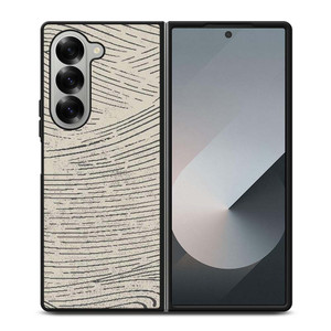 HAND DRAWING WAVES PATTERN Samsung Galaxy Z Fold 6 Case Cover
