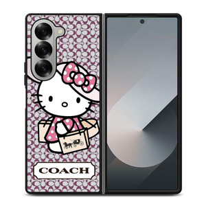 HELLO KITTY X COACH NEW YORK LOGO Samsung Galaxy Z Fold 6 Case Cover HELLO KITTY X COACH NEW YORK LOGO Samsung Galaxy Z Fold 6 Case Cover