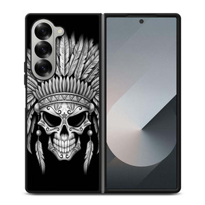 INDIAN FEATHER SKULL Samsung Galaxy Z Fold 6 Case Cover
