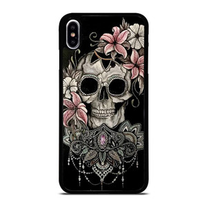SUGAR SKULL FLOWER iPhone XS Max Case Cover SUGAR SKULL FLOWER iPhone XS Max Case Cover