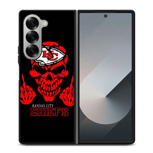 KANSAS CITY CHIEFS SKUL LOGO Samsung Galaxy Z Fold 6 Case Cover