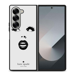 KATE SPADE BLACK WHITE FACE Samsung Galaxy Z Fold 6 Case Cover