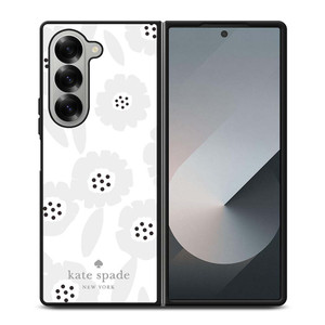 KATE SPADE GREY FLOWER Samsung Galaxy Z Fold 6 Case Cover