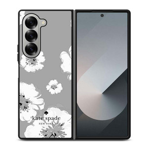 KATE SPADE NEW YORK LOGO FLORAL GRAY Samsung Galaxy Z Fold 6 Case Cover KATE SPADE NEW YORK LOGO FLORAL GRAY Samsung Galaxy Z Fold 6 Case Cover