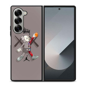 KAWS AIR JORDAN STUSSY Samsung Galaxy Z Fold 6 Case Cover KAWS AIR JORDAN STUSSY Samsung Galaxy Z Fold 6 Case Cover