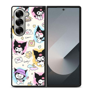 KUROMI SANRIO CARTOON KAWAII Samsung Galaxy Z Fold 6 Case Cover KUROMI SANRIO CARTOON KAWAII Samsung Galaxy Z Fold 6 Case Cover