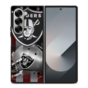 LAS VEGAS RAIDERS HELMET USA FLAG Samsung Galaxy Z Fold 6 Case Cover