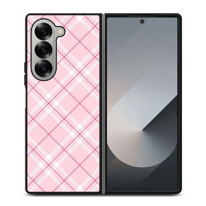 LIGHT PINK PLAID PATTERN Samsung Galaxy Z Fold 6 Case Cover