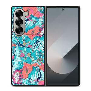 LILLY PULITZER MAP PATTERN Samsung Galaxy Z Fold 6 Case Cover