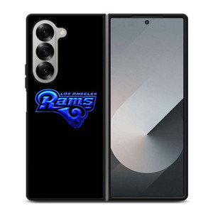 LOS ANGELES RAMS NEON BLUE LOGO Samsung Galaxy Z Fold 6 Case Cover
